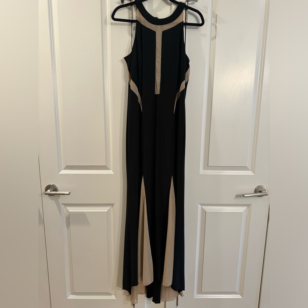 Xscape Black Illusion Gown
